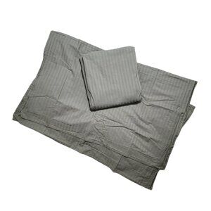 Luxury King Sage Sateen Damask Duvet Cover Set 100% Cotton Ultra Soft